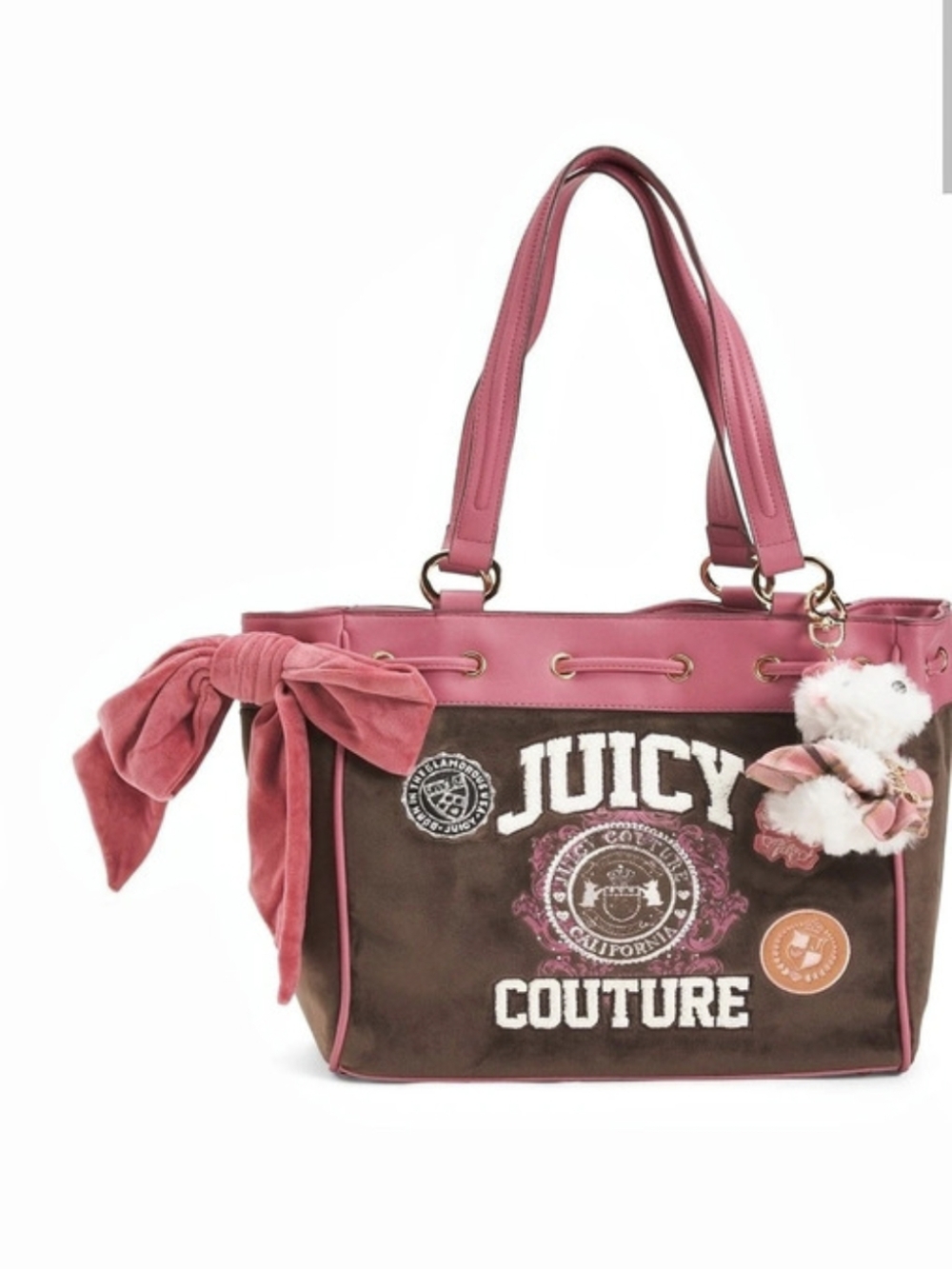 Juicy Couture Daydreamer Tote Brown & Pink Logo Bag